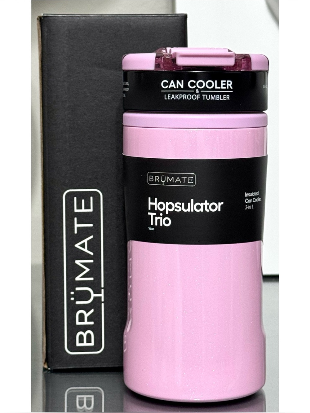 BruMate Hopsulator Trio V2- PETAL PINK- 12/16oz Standard Cans